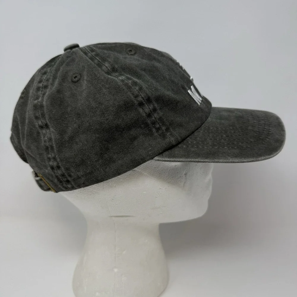 Maui Hawaii Hat Cap Embroidered Palm Tree Graphic Adjustable Strap Back Black‎